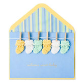 Knit Booties New Baby Card